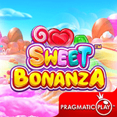 Sweet Bonanza icon with lollipops and candy pieces